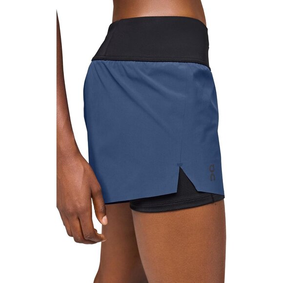 NWT Women's XXL On Cloud Denim Black On Running Shorts - Picture 2 of 8